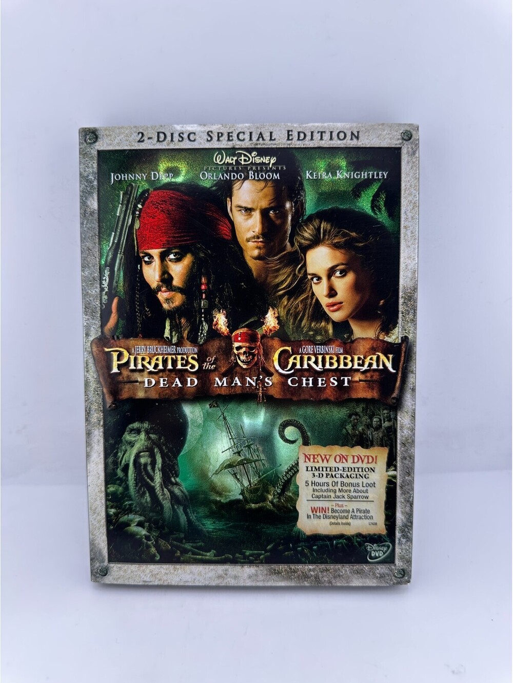 Pirates of the Caribbean Dead Man’s Chest 2-Disc DVD Disney w/Slipcover